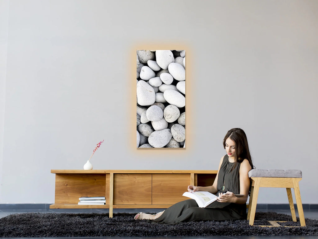 Heat Storm Electric Glass Infrared Heater, Indoor, River Rock G8916