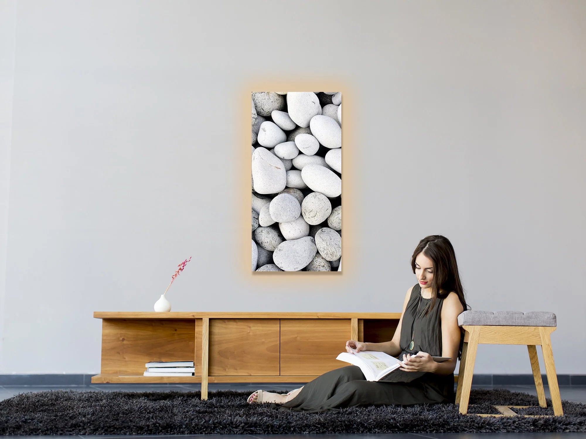 Heat Storm Electric Glass Infrared Heater, Indoor, River Rock G8916