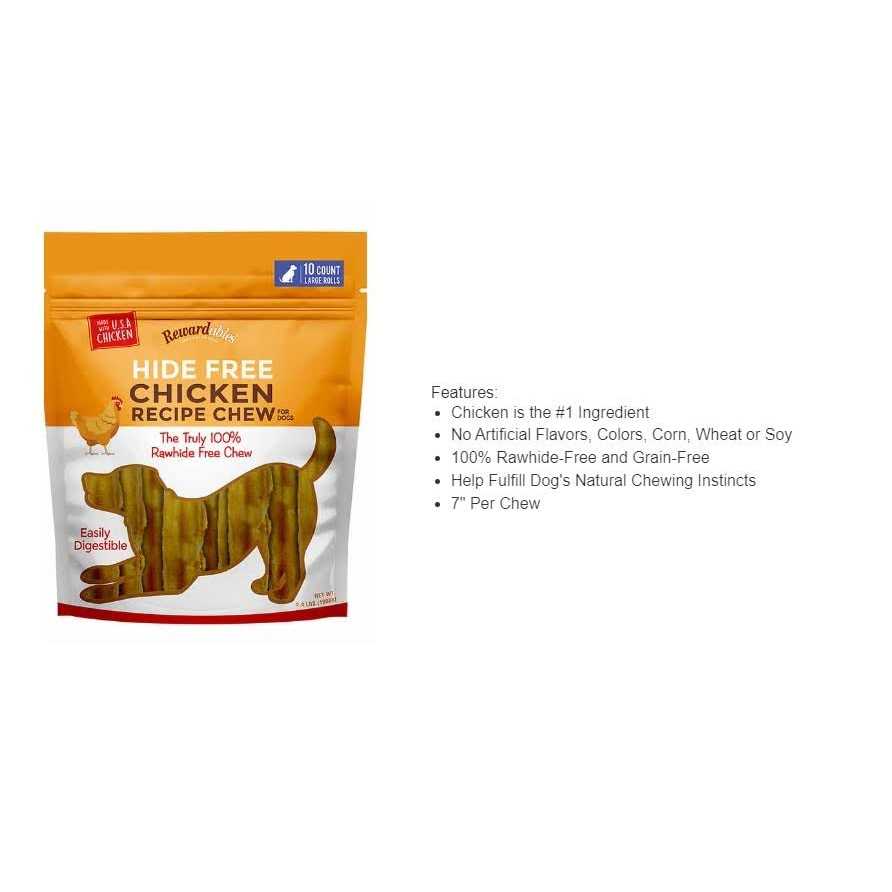 Rewardables Hide Chicken Recipe Chews E44306
