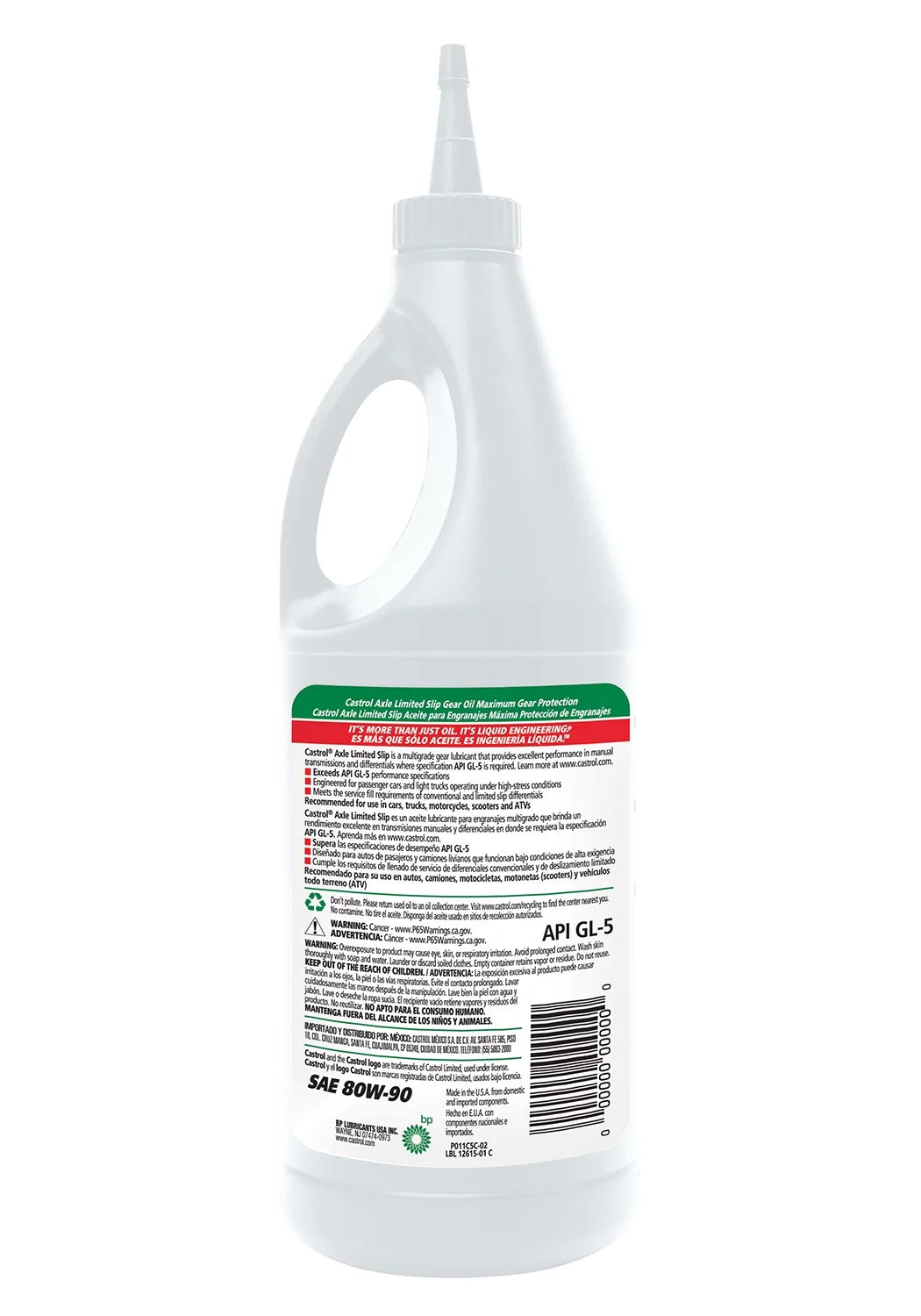 Castrol Axle Limited Slip 80W-90 Gear Oil, 1 Quart S672234