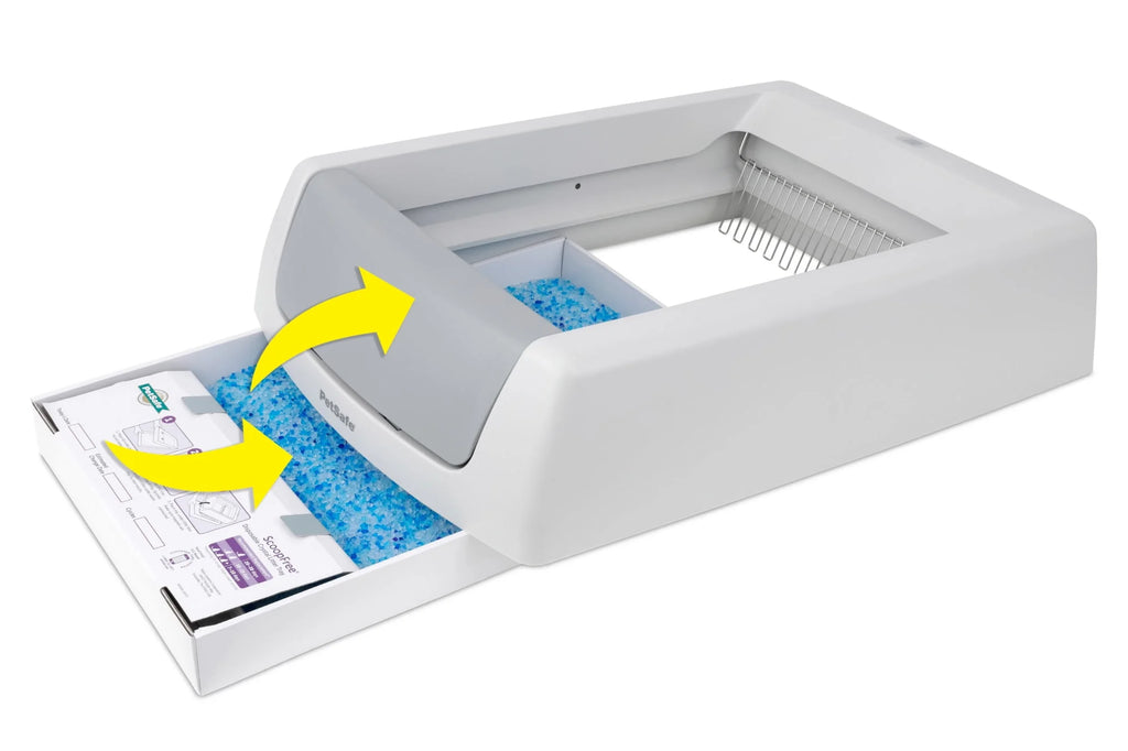 PetSafe ScoopFree Crystal Classic Self-Cleaning Cat Litter Box, Gray W9015