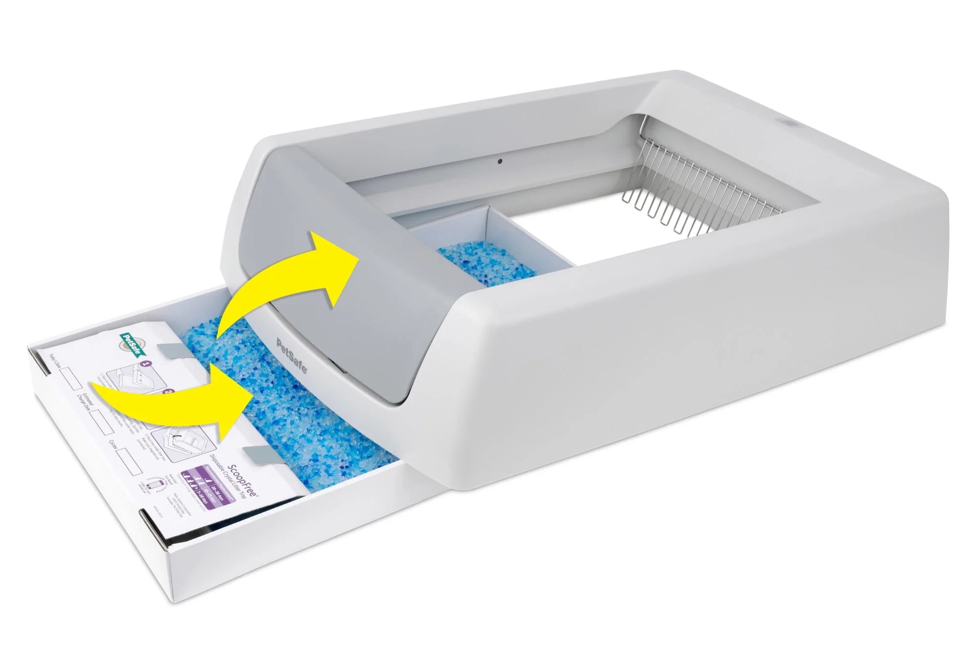 PetSafe ScoopFree Crystal Classic Self-Cleaning Cat Litter Box, Gray W9015