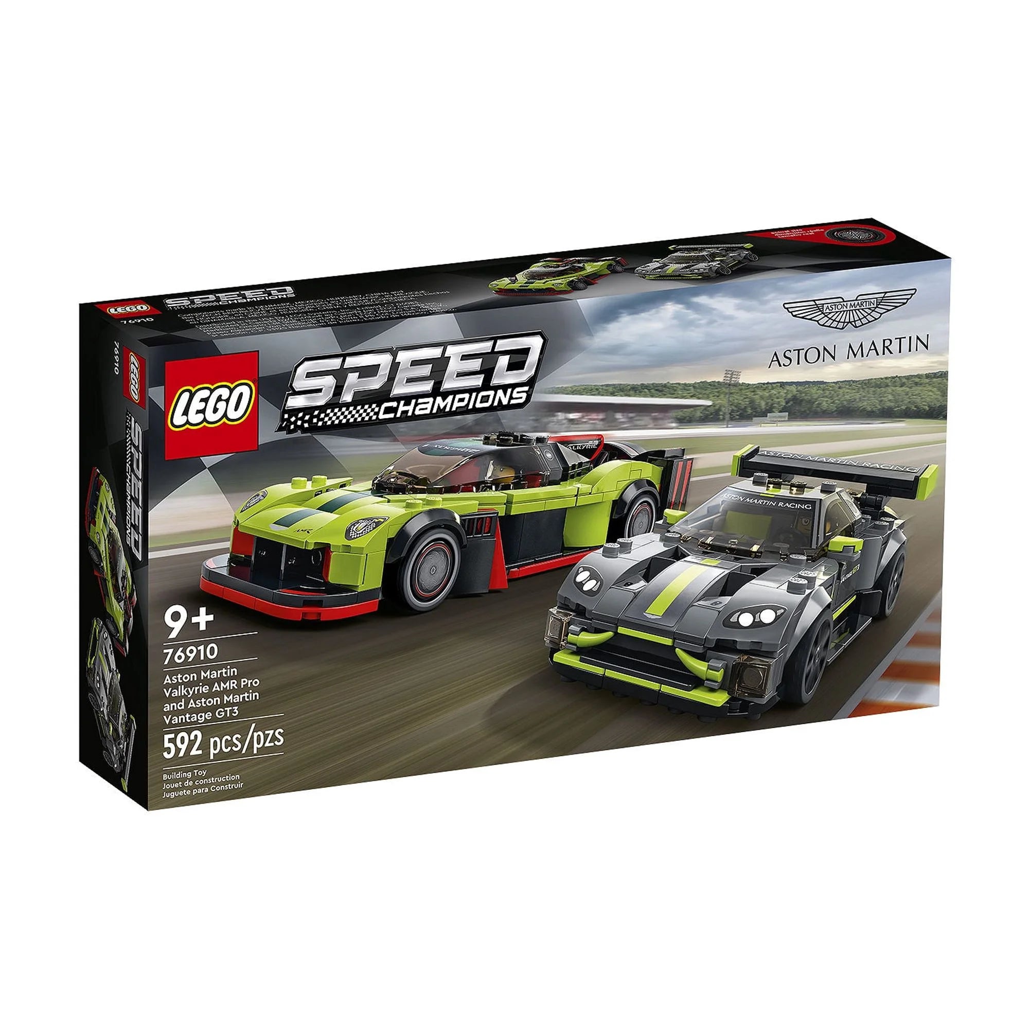 LEGO Speed Champions Aston Martin Valkyrie AMR Pro & Vantage GT3 76910 Race Car Toy Set L388314