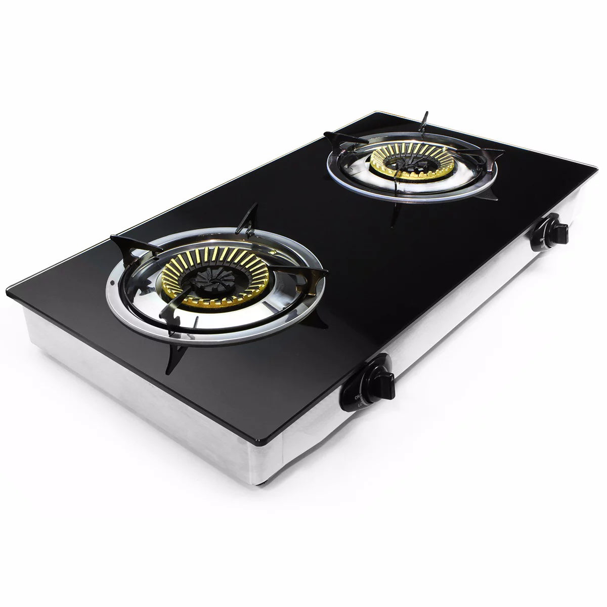 XtremepowerUS Dual Burner LPG Propane Stove with Ignition Q874486