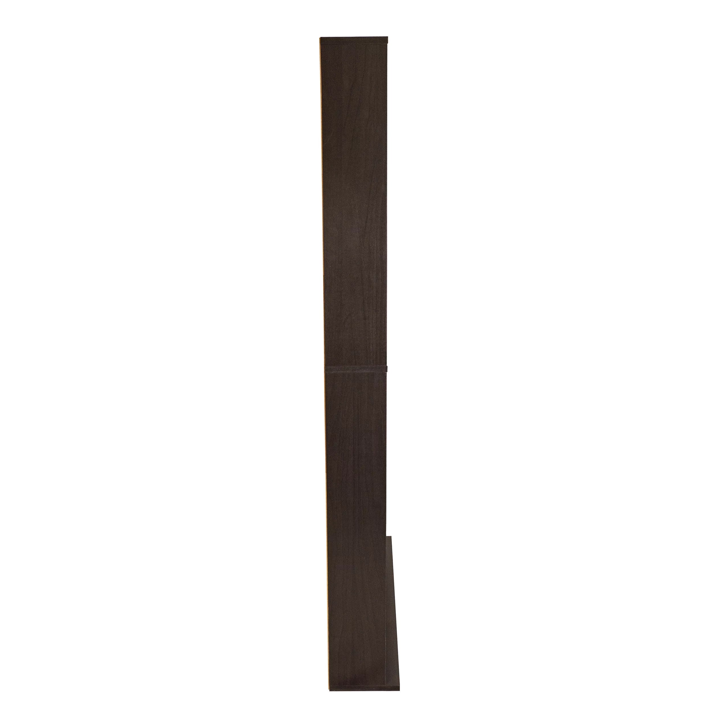 Atlantic Oskar Adjustable Wood Media Storage Bookcase, Espresso Q34005