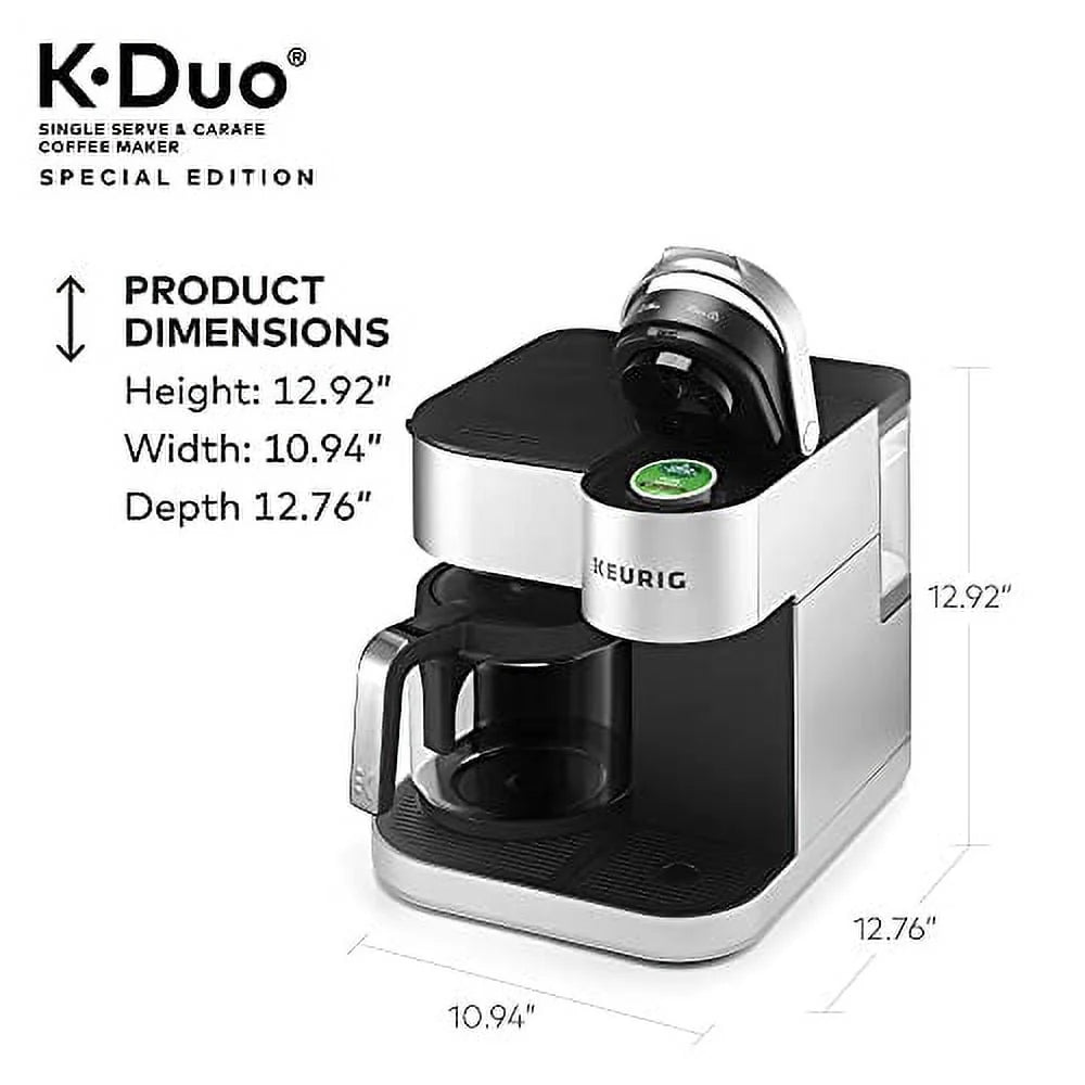 Keurig K-Duo Special Edition Single Serve & Carafe Coffee Maker, Silver T27571