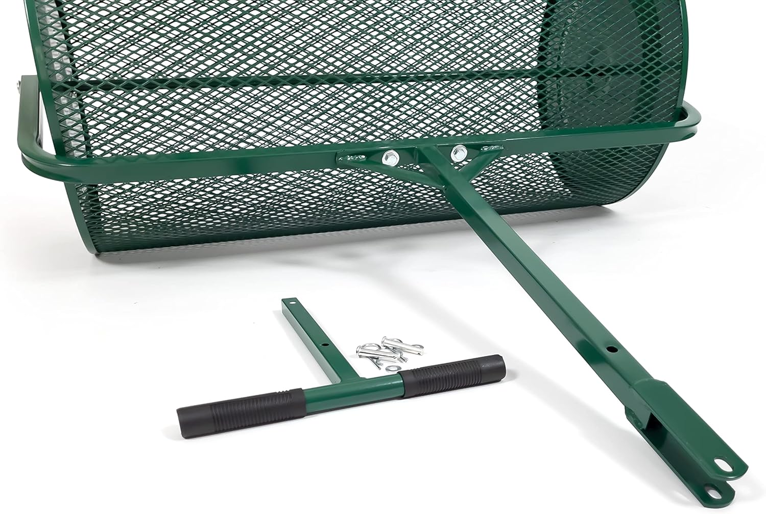 Landzie Lawn & Garden Spreader - 36 Inch Heavy Duty Metal Mesh Push/Tow Spreader A5681