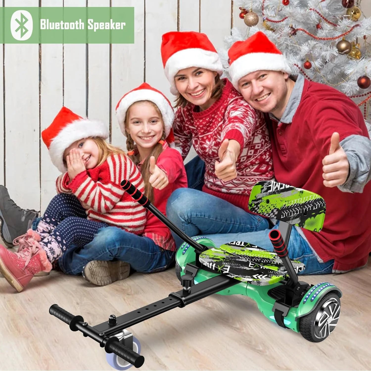 LIEAGLE Hoverboard with Seat Attachment, 6.5 inch Self Balancing Scooter S62540