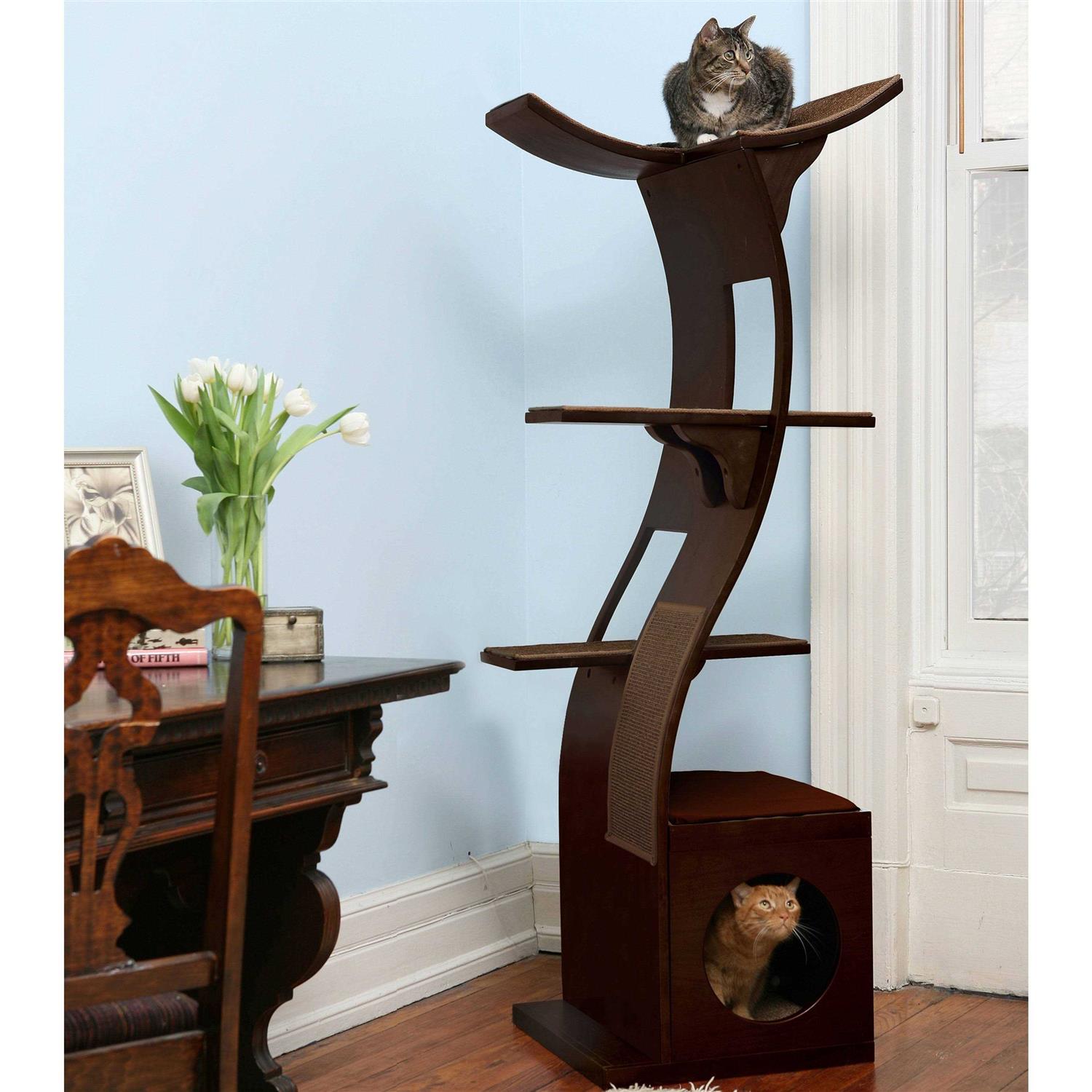 Refined Feline Lotus Tower Cat Tree S772