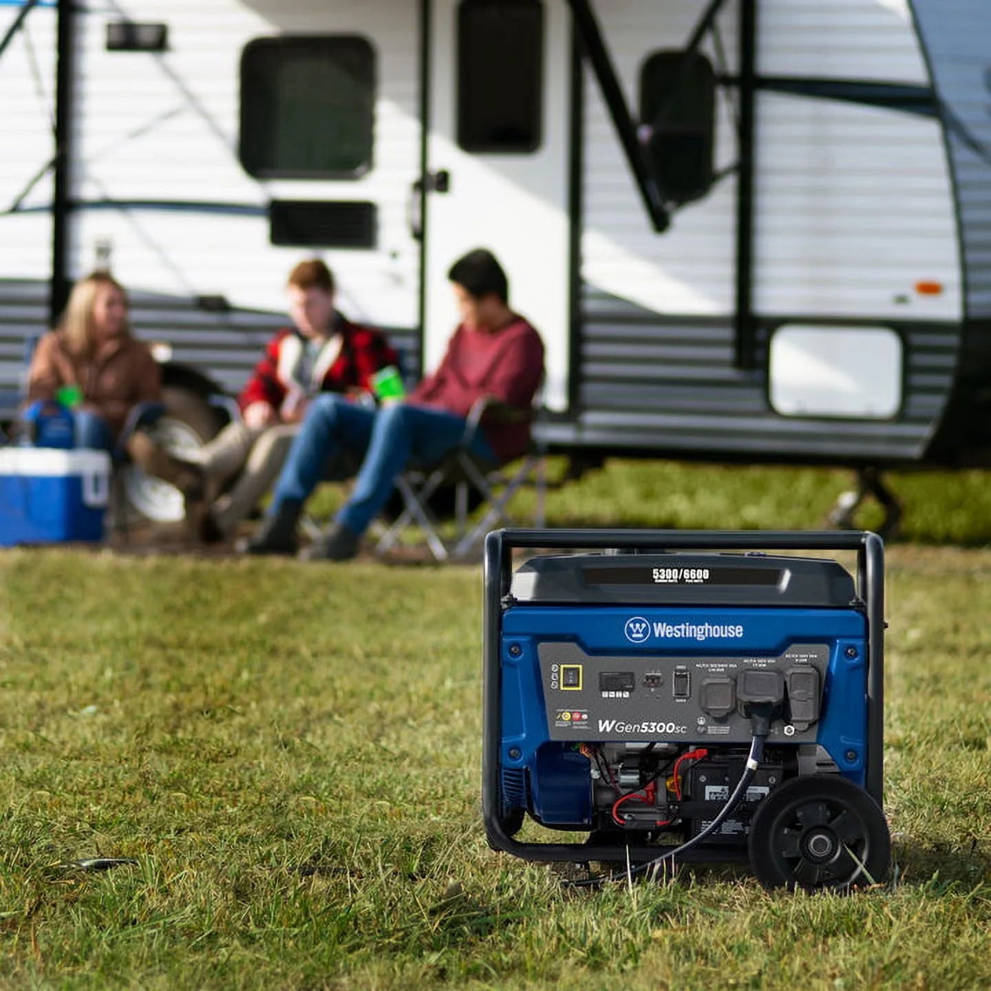 Westinghouse 6600 Peak Watt Electric Start Portable Generator with CO Sensor L4332