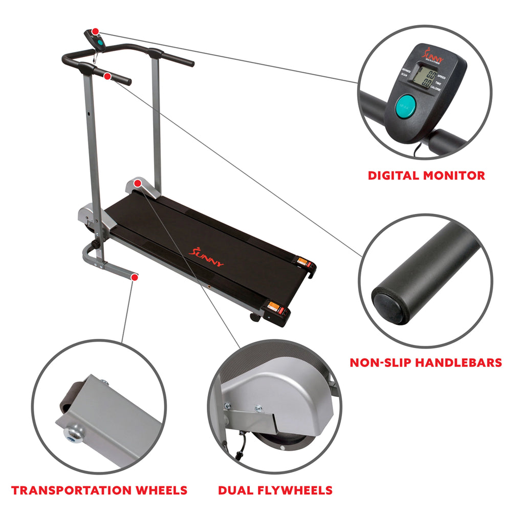 Sunny Health & Fitness Manual Treadmill SF-T1407M A49061