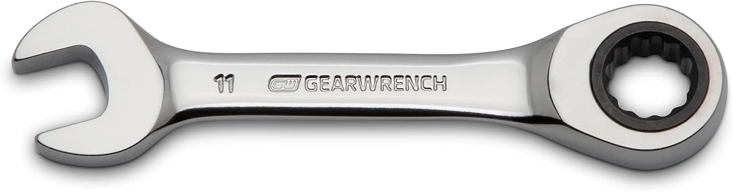 GEARWRENCH 10 Pc. Stubby Ratcheting Combination Wrench Set, Metric Q7741