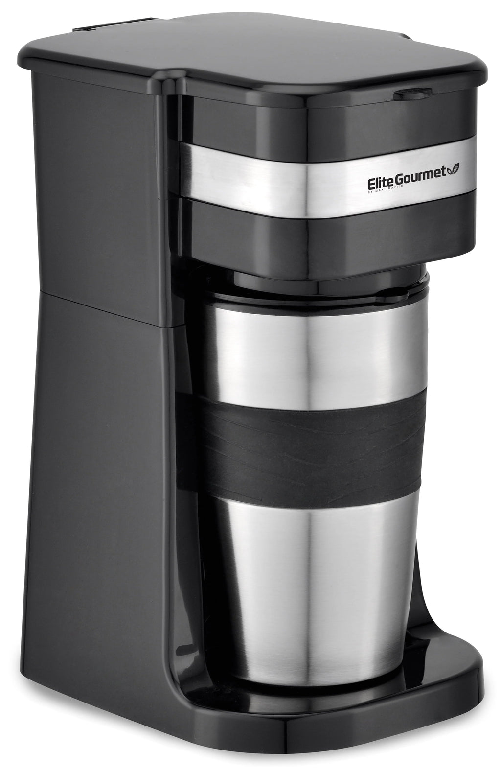 Elite Gourmet Single Serve Coffee Maker with Stainless Steel Mug C390002
