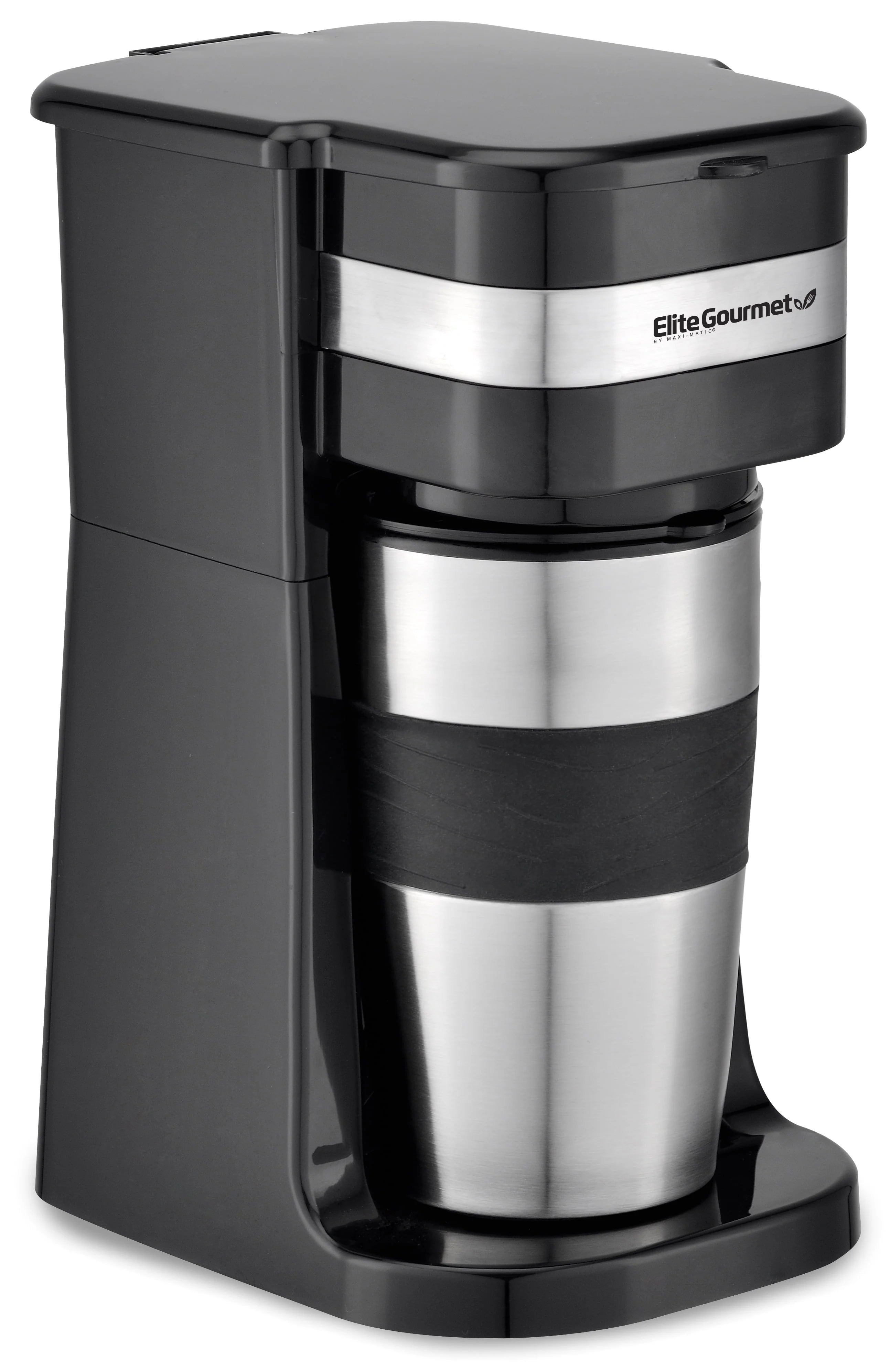Elite Gourmet Single Serve Coffee Maker with Stainless Steel Mug C390002