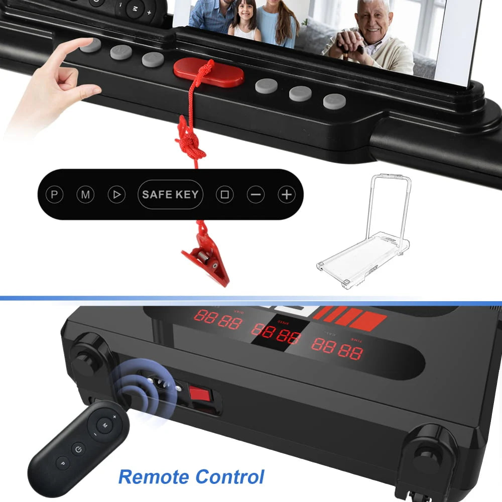 Folding Treadmill with Incline 2.5HP for Home, Bluetooth & Heart Rate Sensor U3414