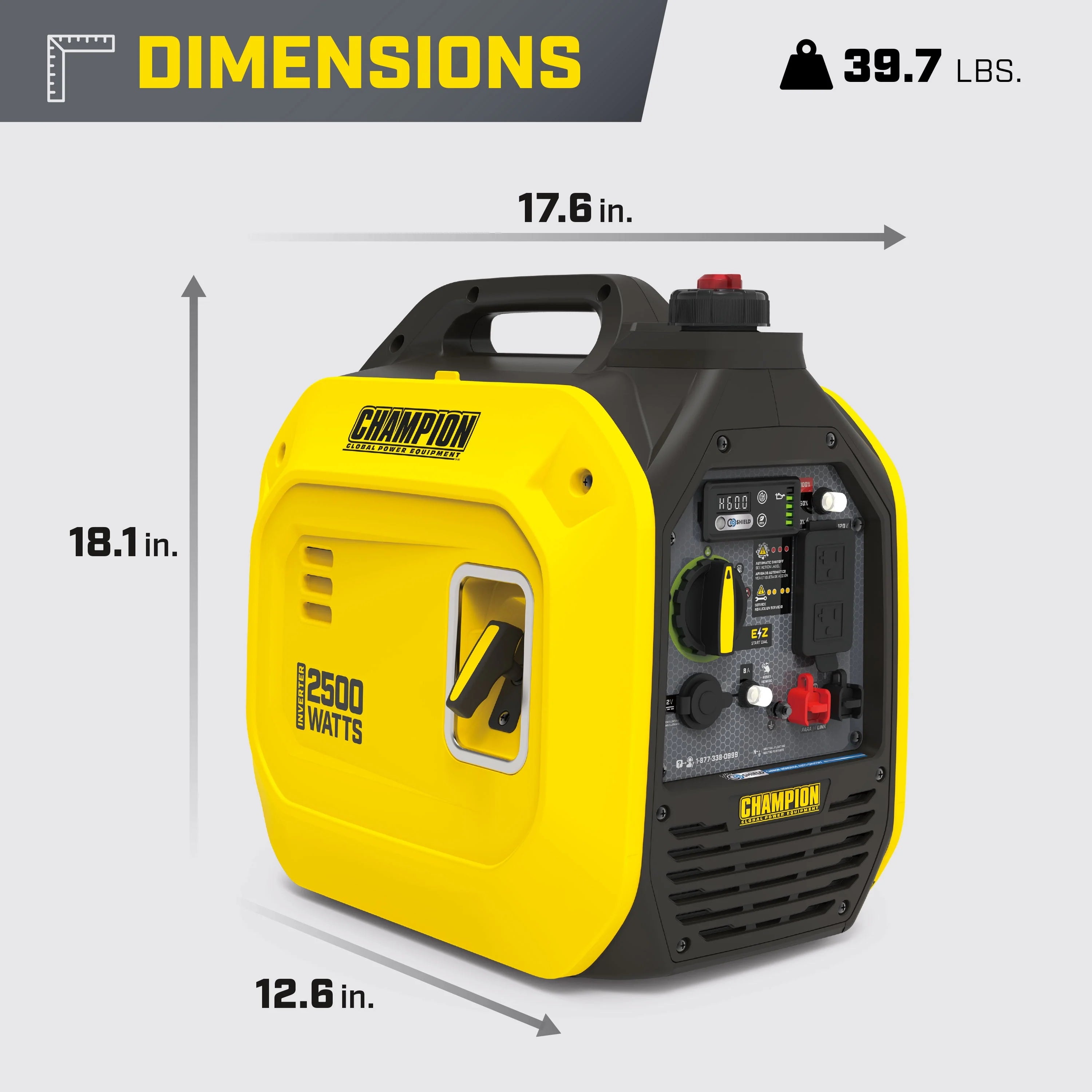 Champion Power Equipment 2500-Watt Ultralight Portable Inverter Generator I331065
