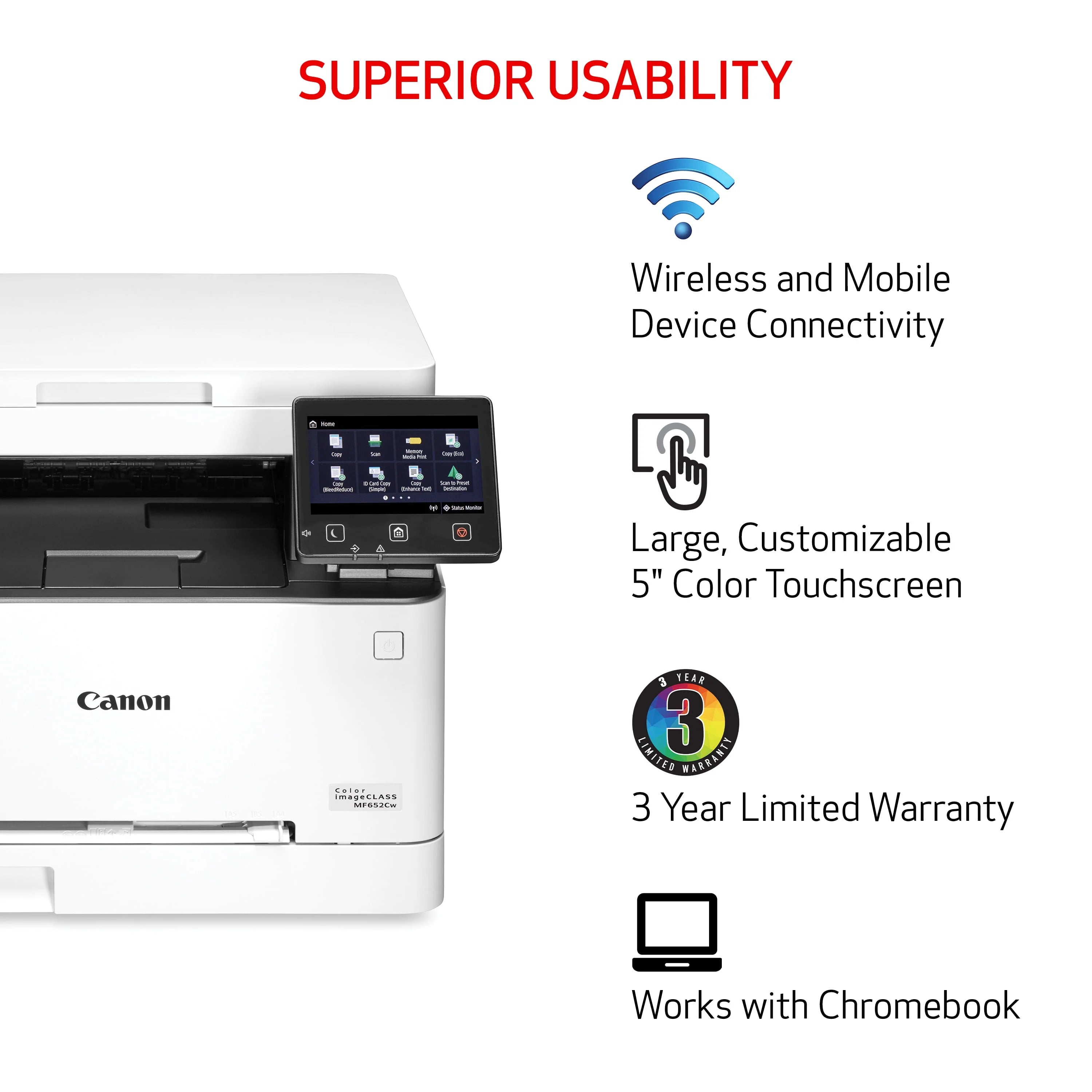 Canon Color imageCLASS MF652Cw Wireless Multifunction Laser Printer V1428