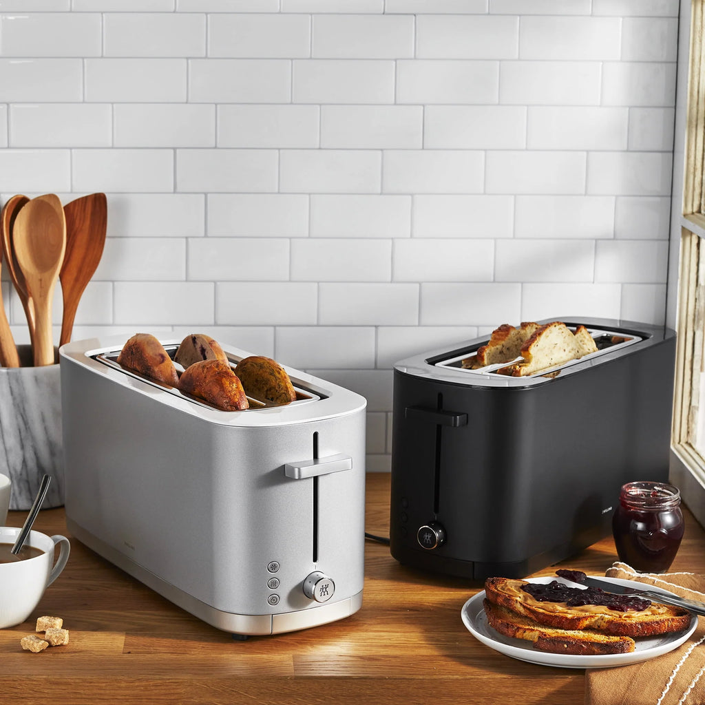 ZWILLING® Enfinigy Cool Touch 4-Slice Long Slot Toaster, Silver Z449154