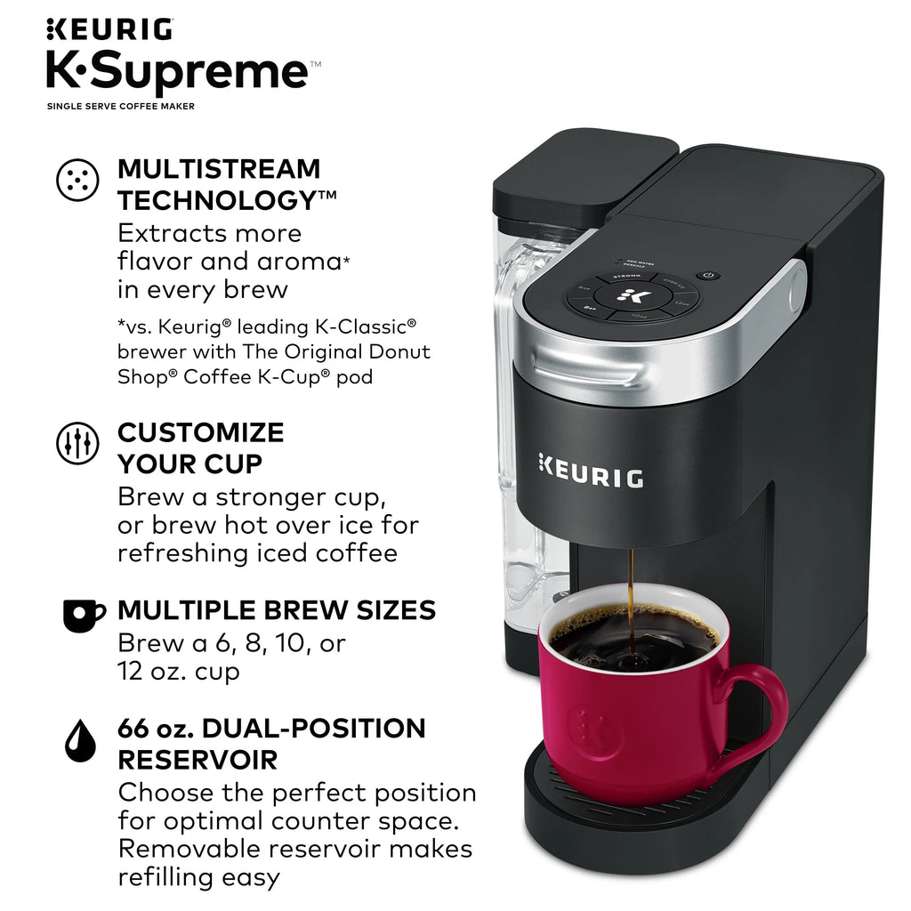 Keurig K-Supreme Single-Serve K-Cup Pod Coffee Maker, Black M388