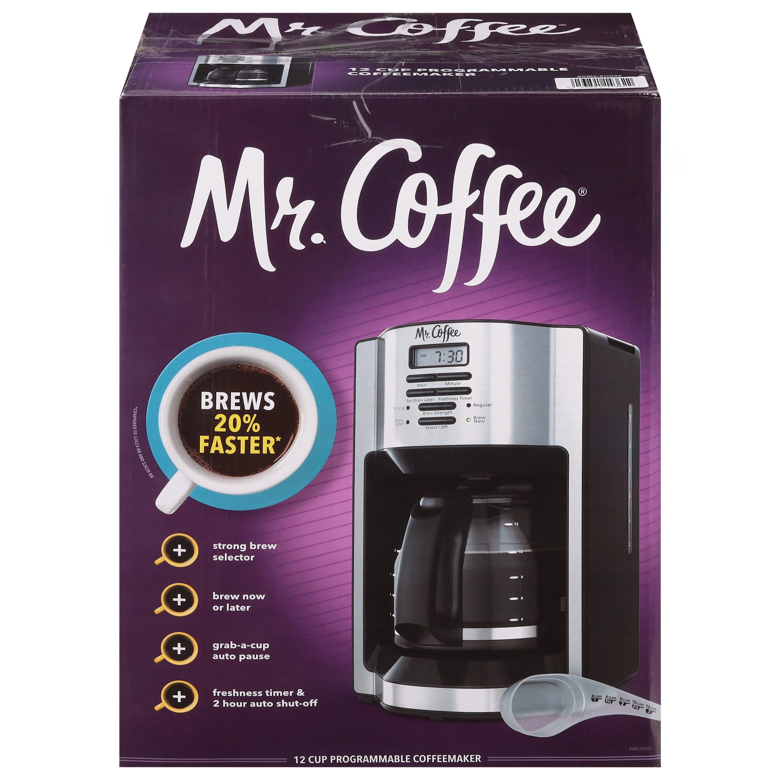 Mr. Coffee 12-Cup Coffee Maker with Rapid Brew System, Stainless Steel B2369