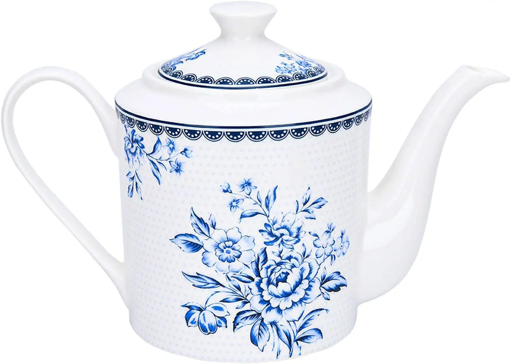 STP Porcelain J-217506 Teapot, Vintage Indigo, Bone China, 1.1 L T2236