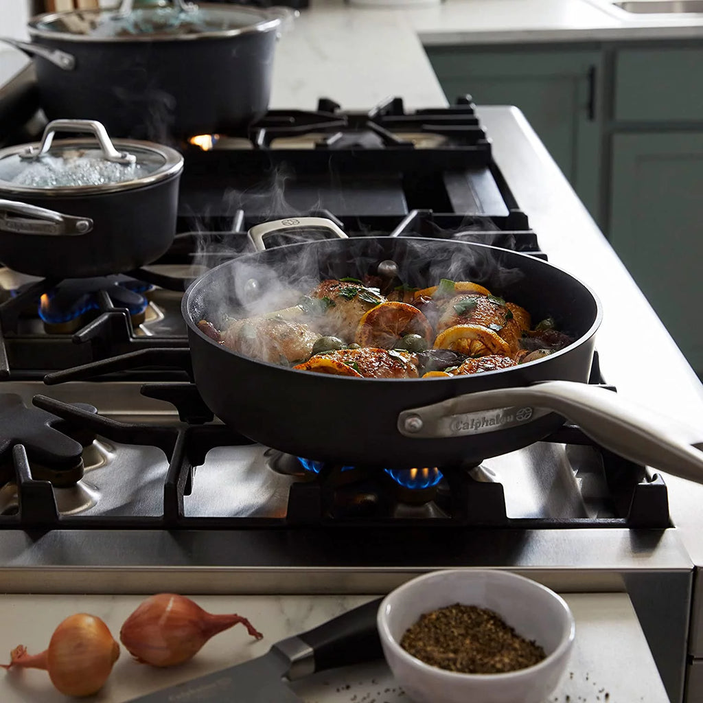 Calphalon Premier Hard-Anodized Nonstick 13-Inch Deep Skillet with Lid J976