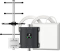Cell Phone Signal Booster for Verizon and AT&T | Up to 4,500 Sq Ft | Boost 4G LTE 5G Signal on Band 12/13/17 | 65dB Dual Band Cellular Repeater with High Gain Antennas | FCC Approved