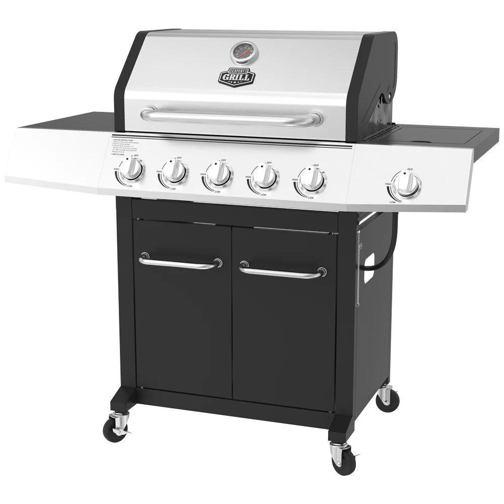 Expert Grill 5-Burner Propane Gas Grill with Side Burner L84998