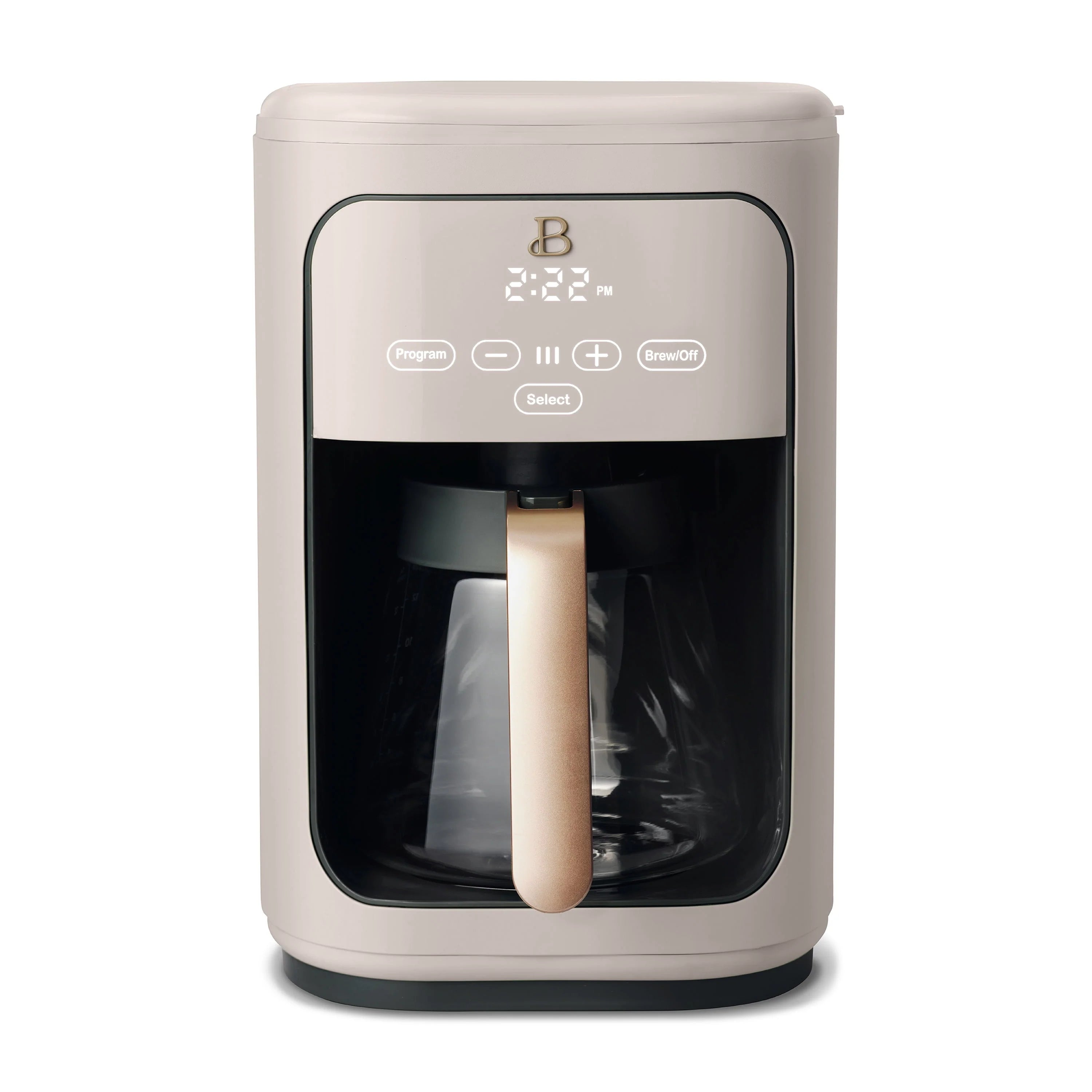 Beautiful 14-Cup Programmable Drip Coffee Maker with Touch Display, White Icing by Drew Barrymore F83994
