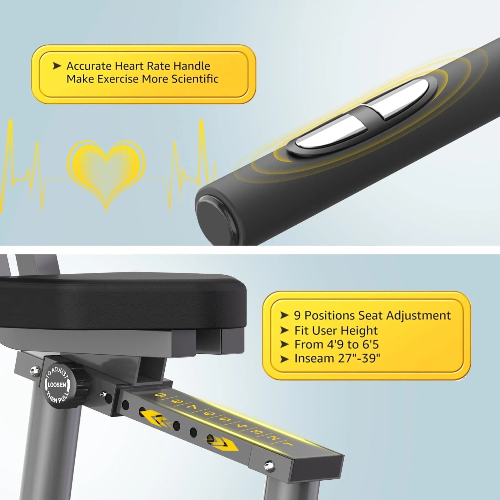 Pooboo Recumbent Exercise Bike Magnetic Resistance Indoor Cycling 380lb K92635