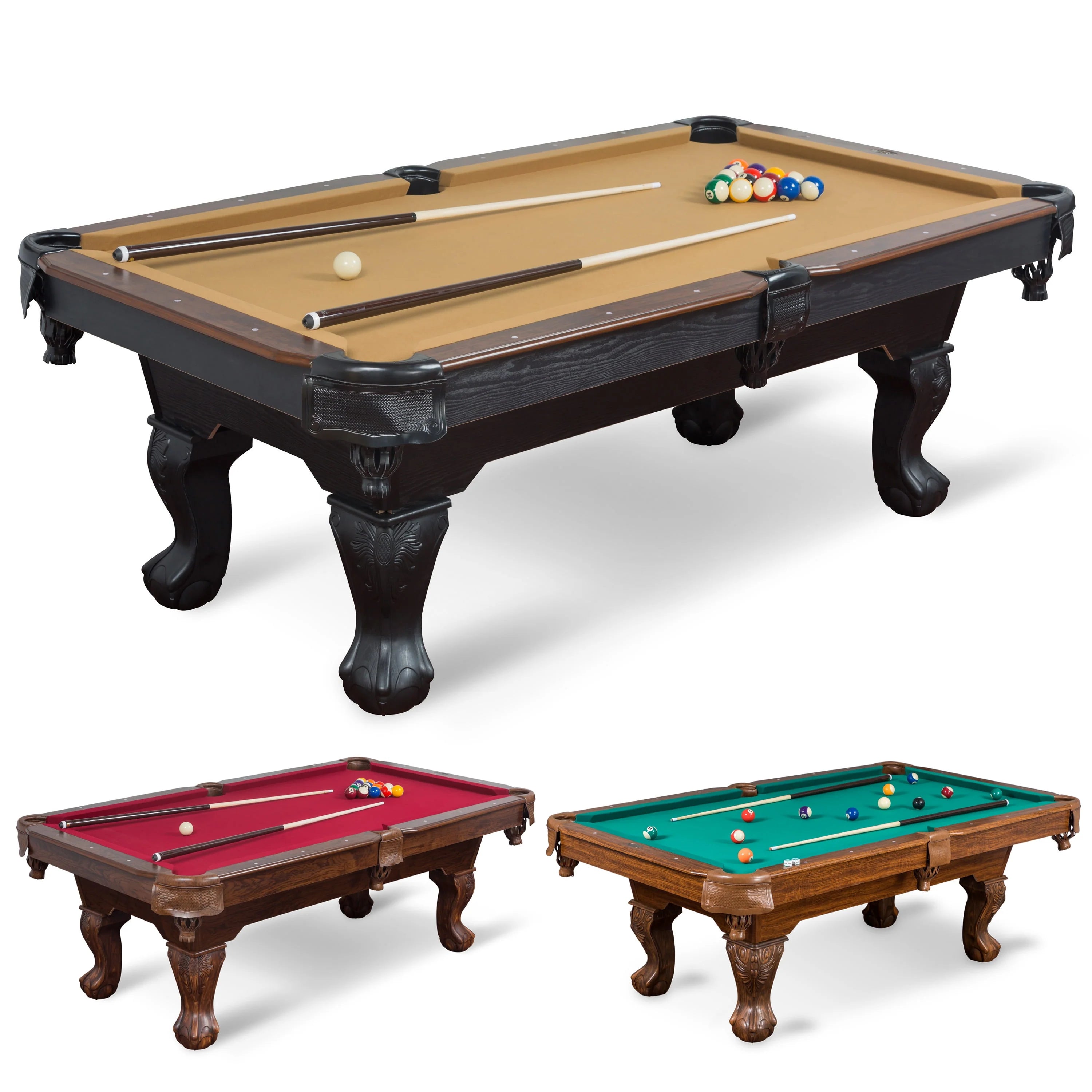 Classic Sports Brighton 87 Billiard Pool Table, Tan G11980
