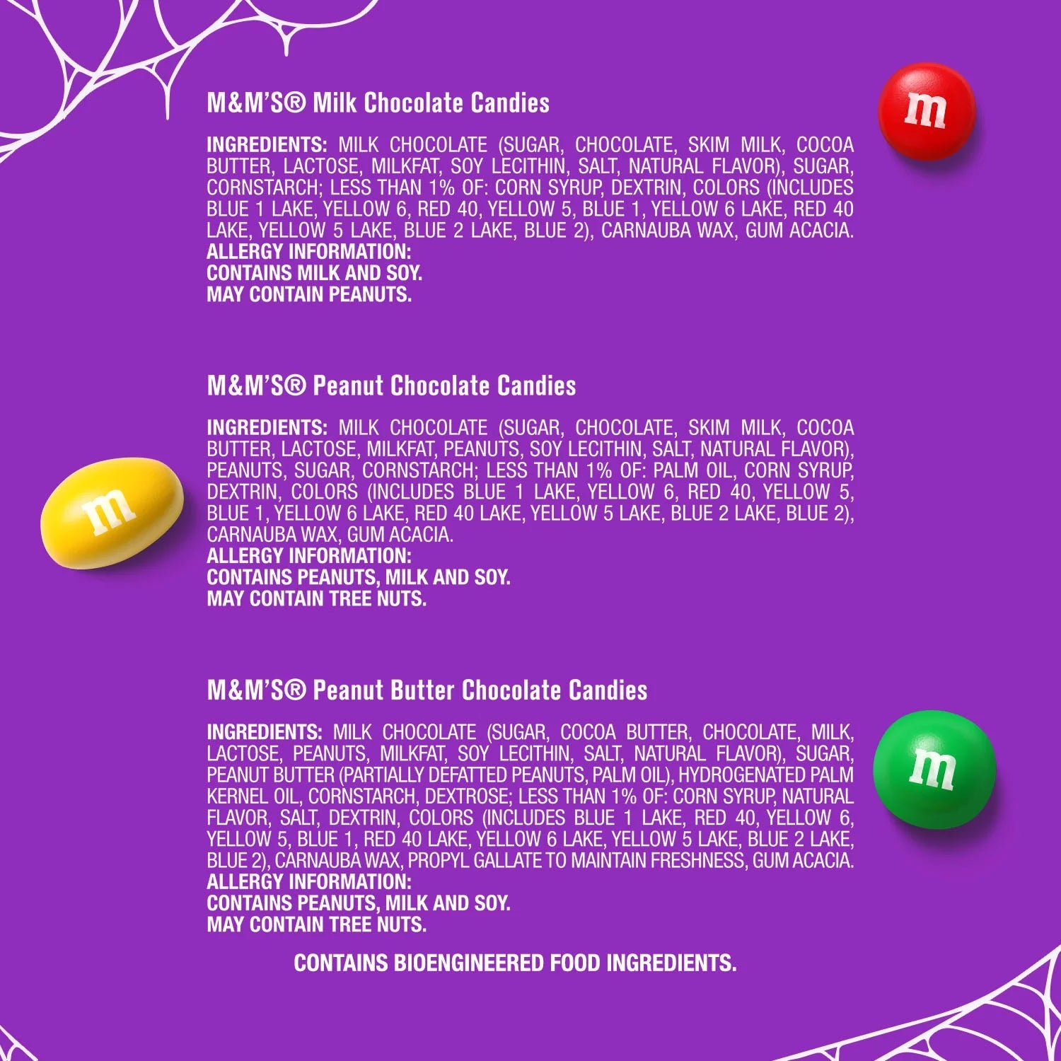 M&M's Full Size Halloween Chocolate Candy Bars 18ct Box E99576