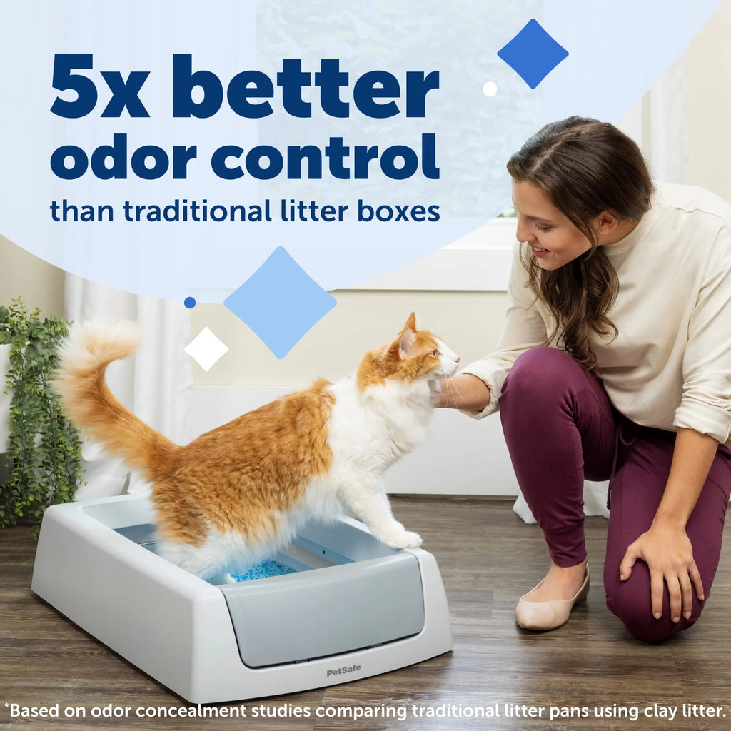 PetSafe ScoopFree Crystal Classic Self-Cleaning Cat Litter Box, Gray W9015