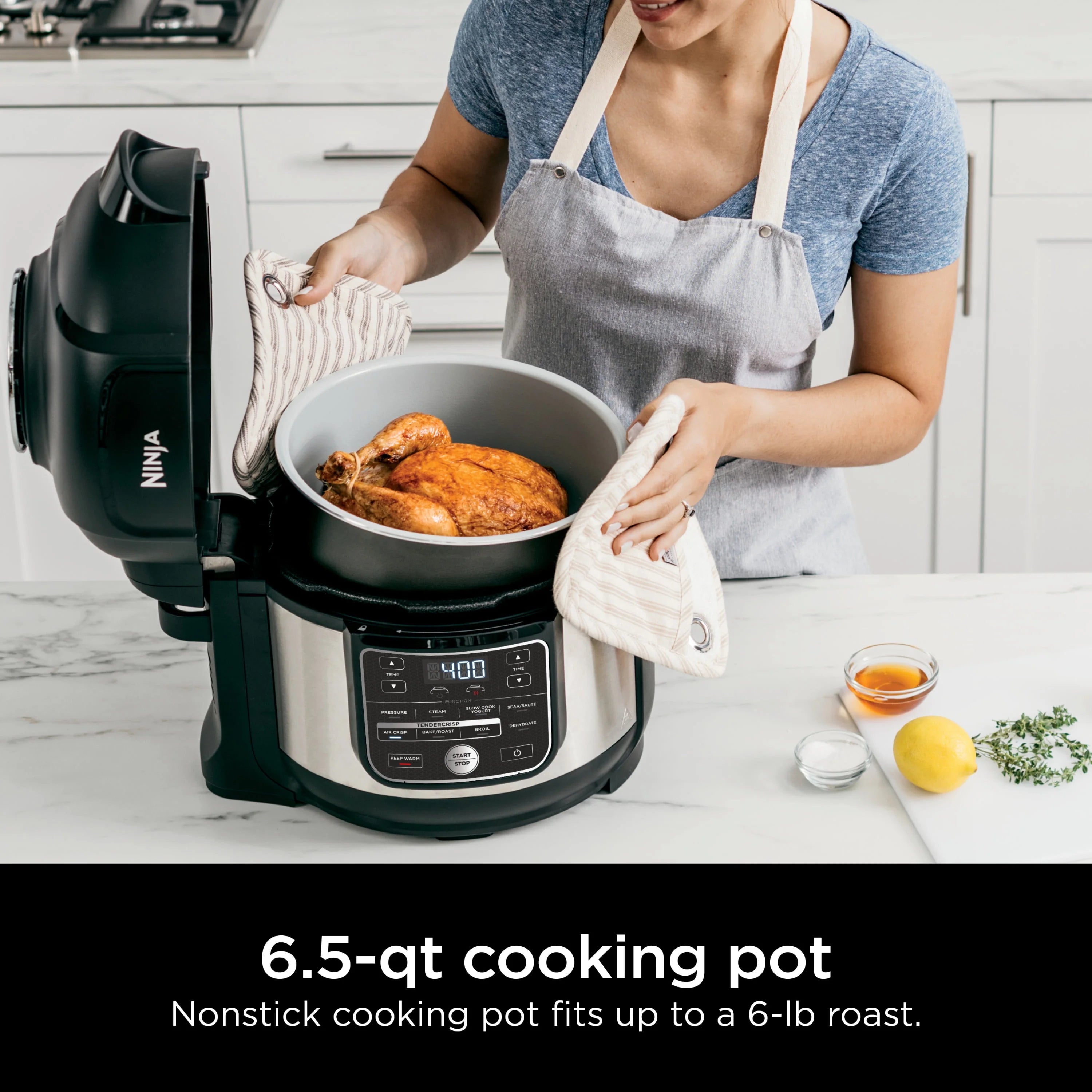 Ninja Foodi 10-in-1 6.5-Quart Pro Pressure Cooker Air Fryer Multicooker, Stainless S606