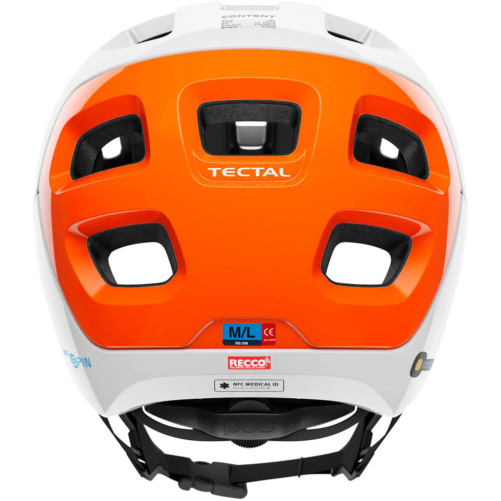 POC Tectal Race Spin NFC Helmet White Orange I633