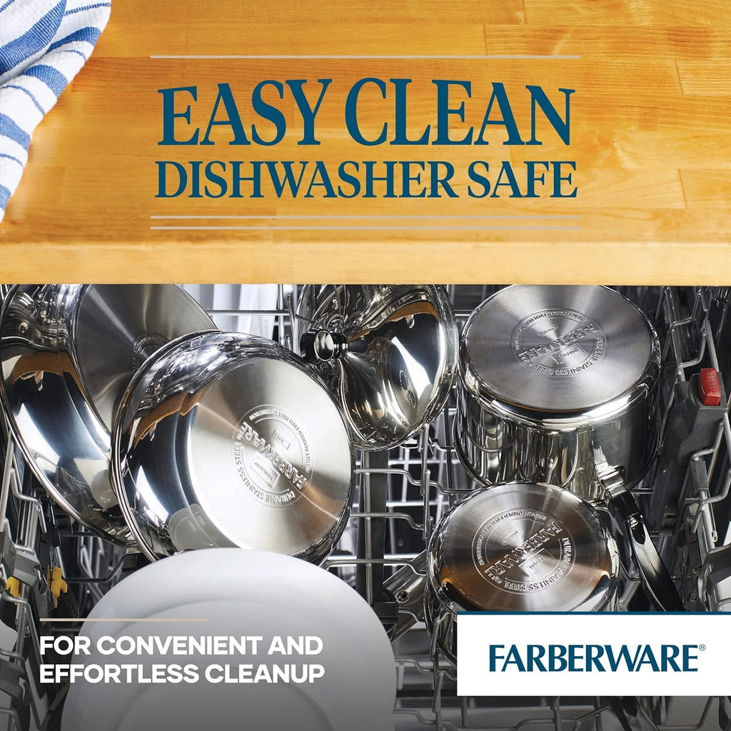 Farberware Classic Stainless Steel Saucepan with Lid, 3 Quart E8869