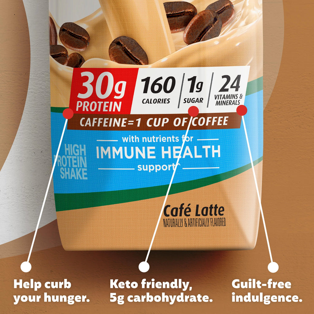 Premier Protein Café Latte Shake, 30g Protein, 11 fl oz, 4 Ct E207