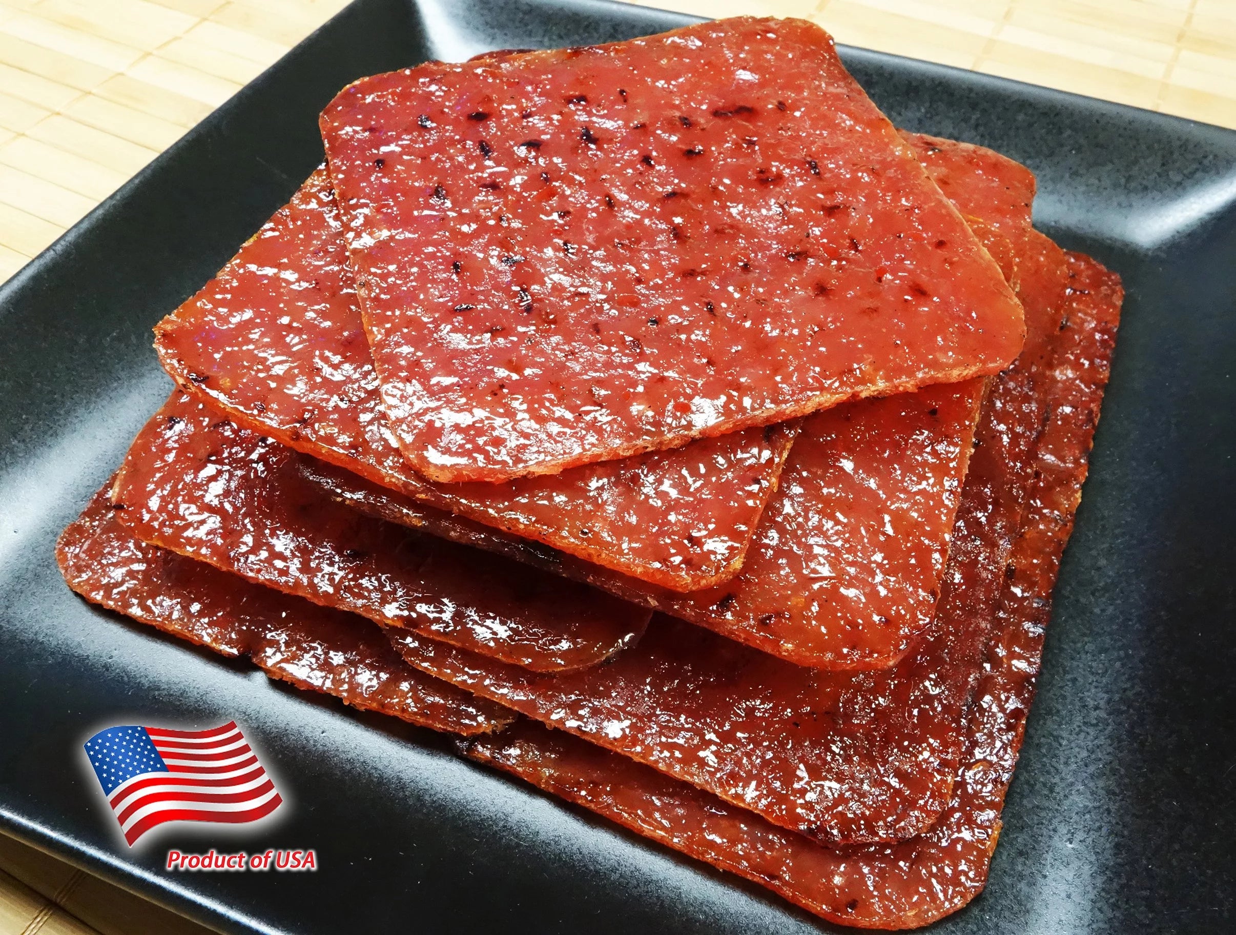 Singapore-Style Fire-Grilled Tender Pork Jerky (Original Flavor - Square Shaped 8 oz.) *Grilled Fresh to Your Order *Shipped the Same Day - L.A. Times "Handmade Gift" Winner