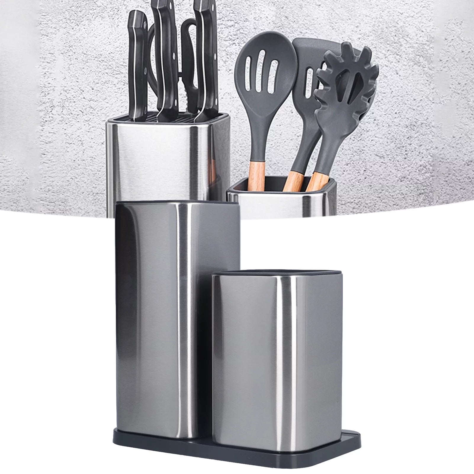 Stainless Steel Knife Holder Organizer for Kitchen Knives and Scissors C809
