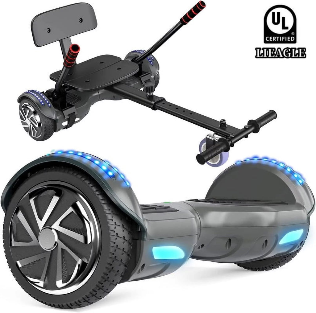 LIEAGLE Hoverboard with Seat Attachment, 6.5 inch Self Balancing Scooter S62540