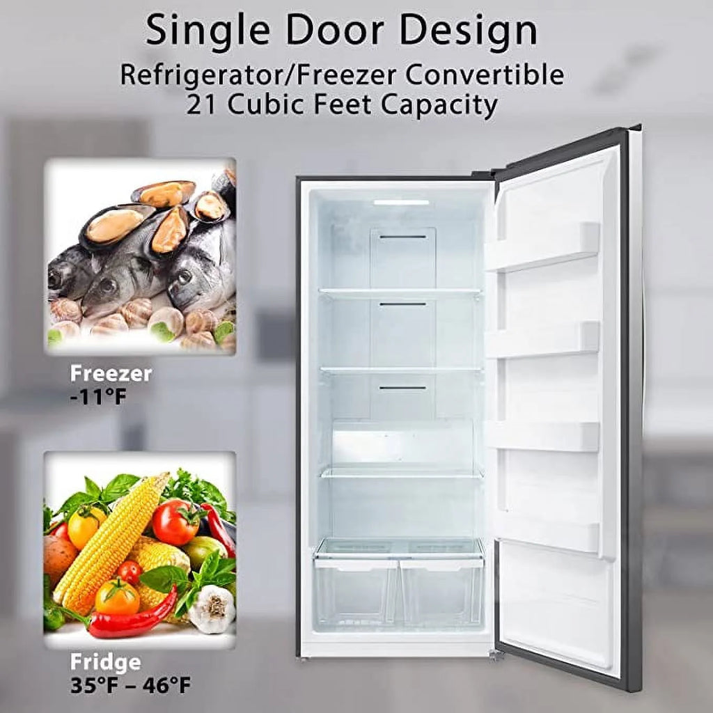 Smad 21 Cu.ft. Upright Convertible Freezer/Refrigerator N6995