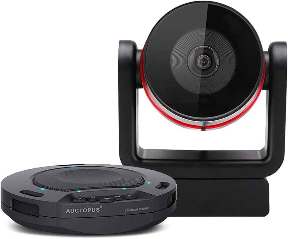 Runpu Video Conference System Bundle =2.4G Wireless Conference Speaker+HD1080P Conference Room Camera for Business Meeting Room