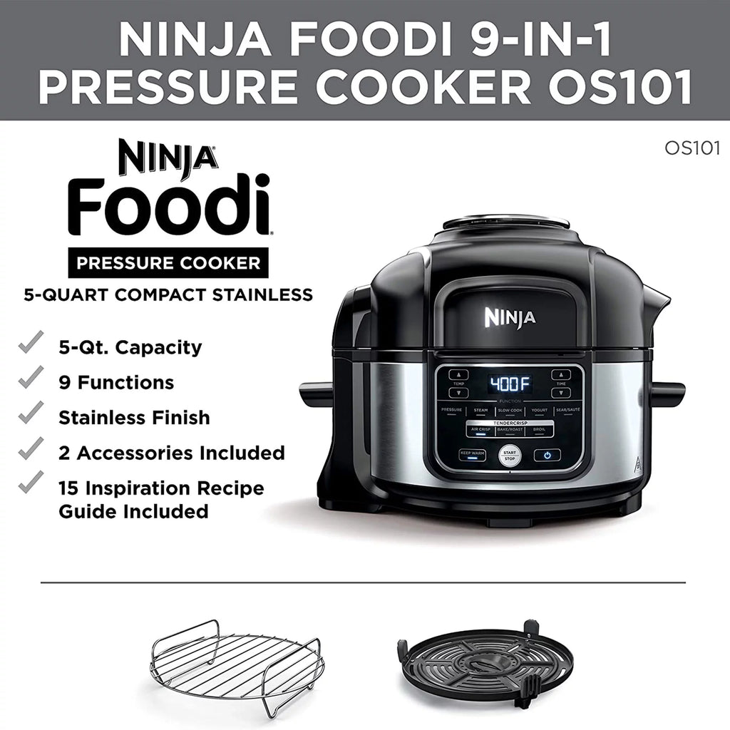 Ninja Foodi 9 in 1 Pressure Cooker and Air Fryer, Silver M1713