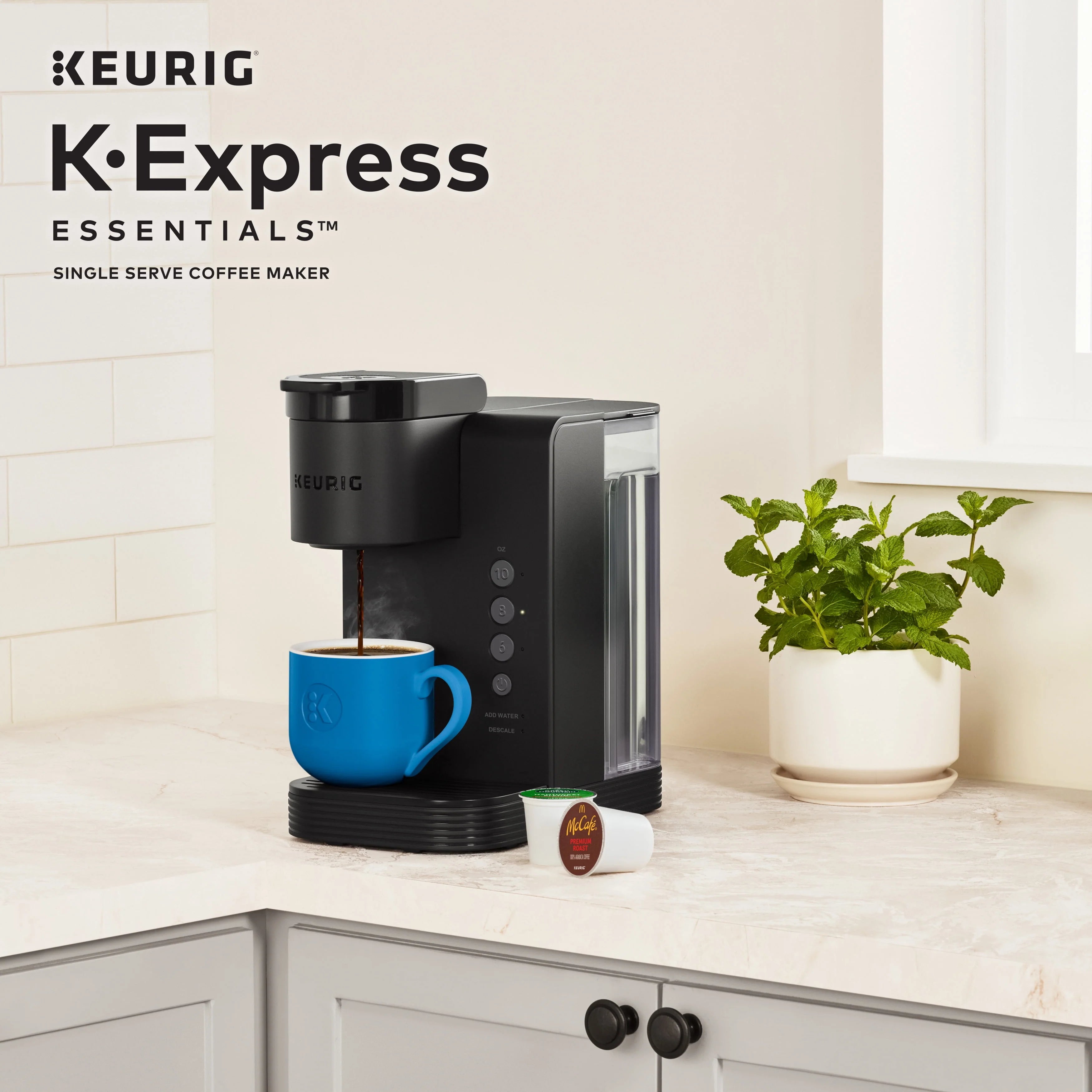 Keurig K-Express Essentials Single Serve K-Cup Pod Coffee Maker, Black L838940