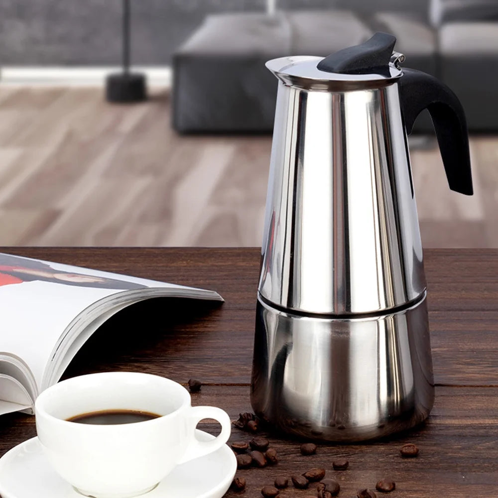 Uteam Stainless Steel Portable Electric Coffee Maker for Espresso Y53252