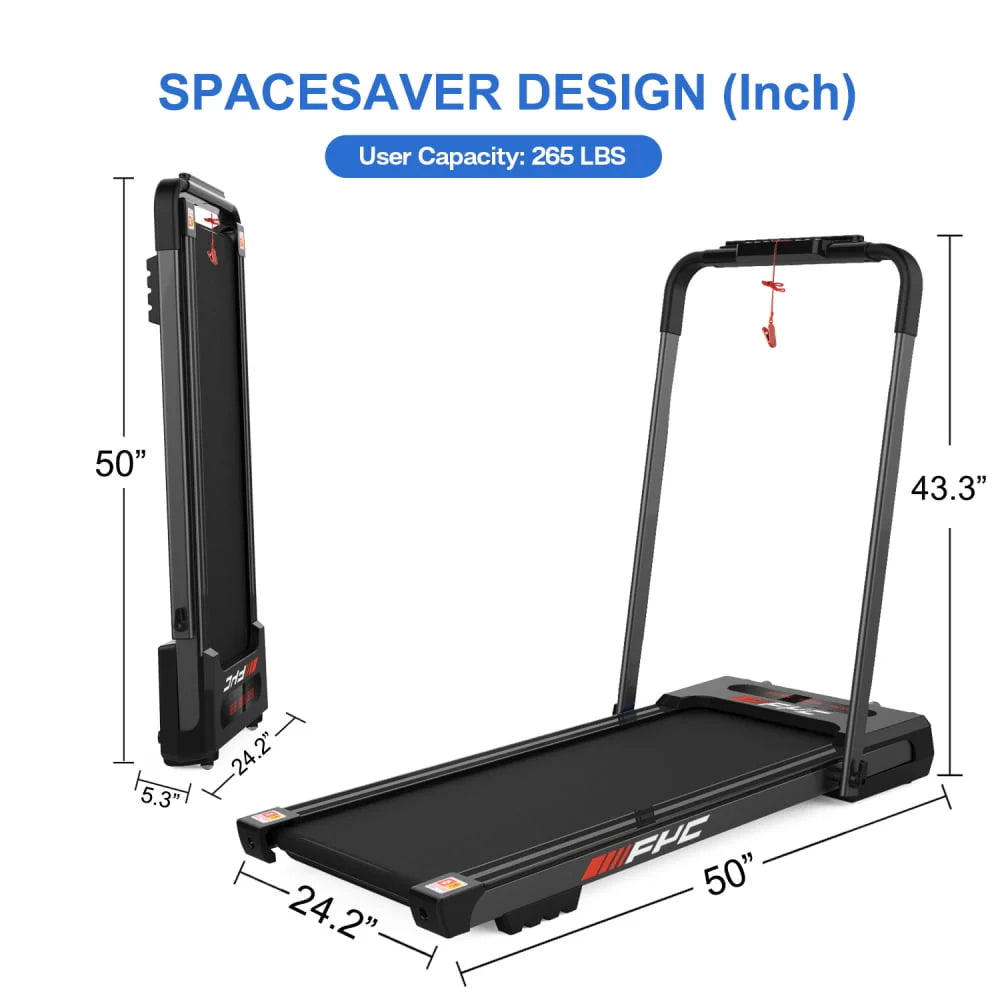 Folding Treadmill with Incline 2.5HP for Home, Bluetooth & Heart Rate Sensor U3414