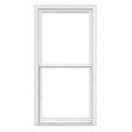 JELD-WEN V2500 Vinyl Double Pane Double Strength Replacement Double Hung Window (Rough Opening: 28-in x 54-in; Actual: 27.5-in x