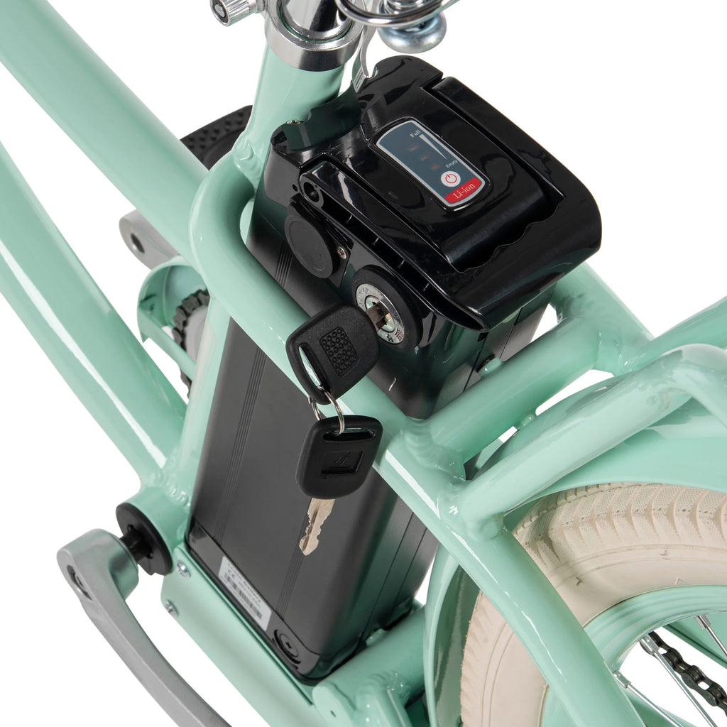 Huffy Nel Lusso 26-in 7-Spd Electric Cruiser Bike, Mint Green T5257
