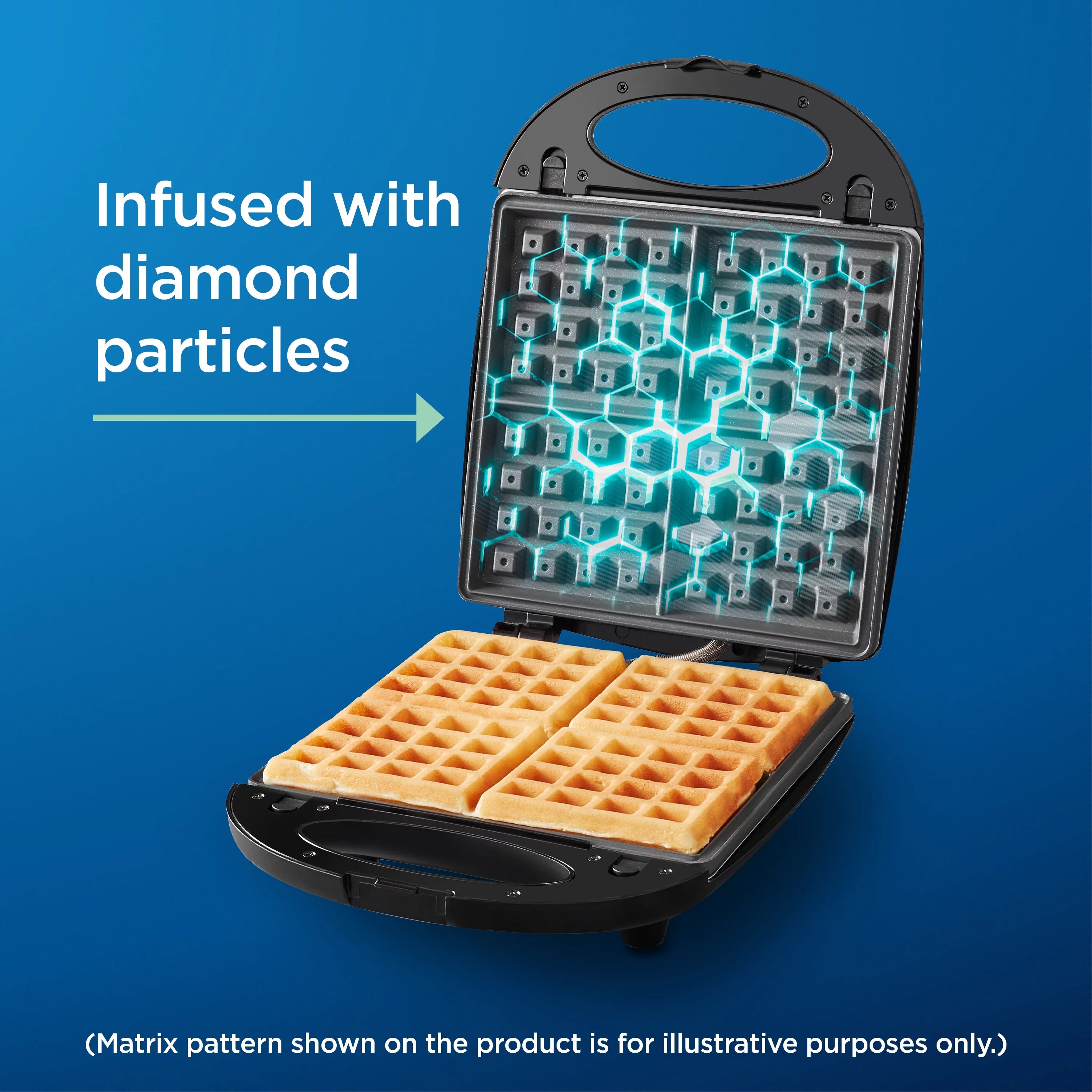 Oster DiamondForce Belgian Waffle Maker with Removable Plates K40965