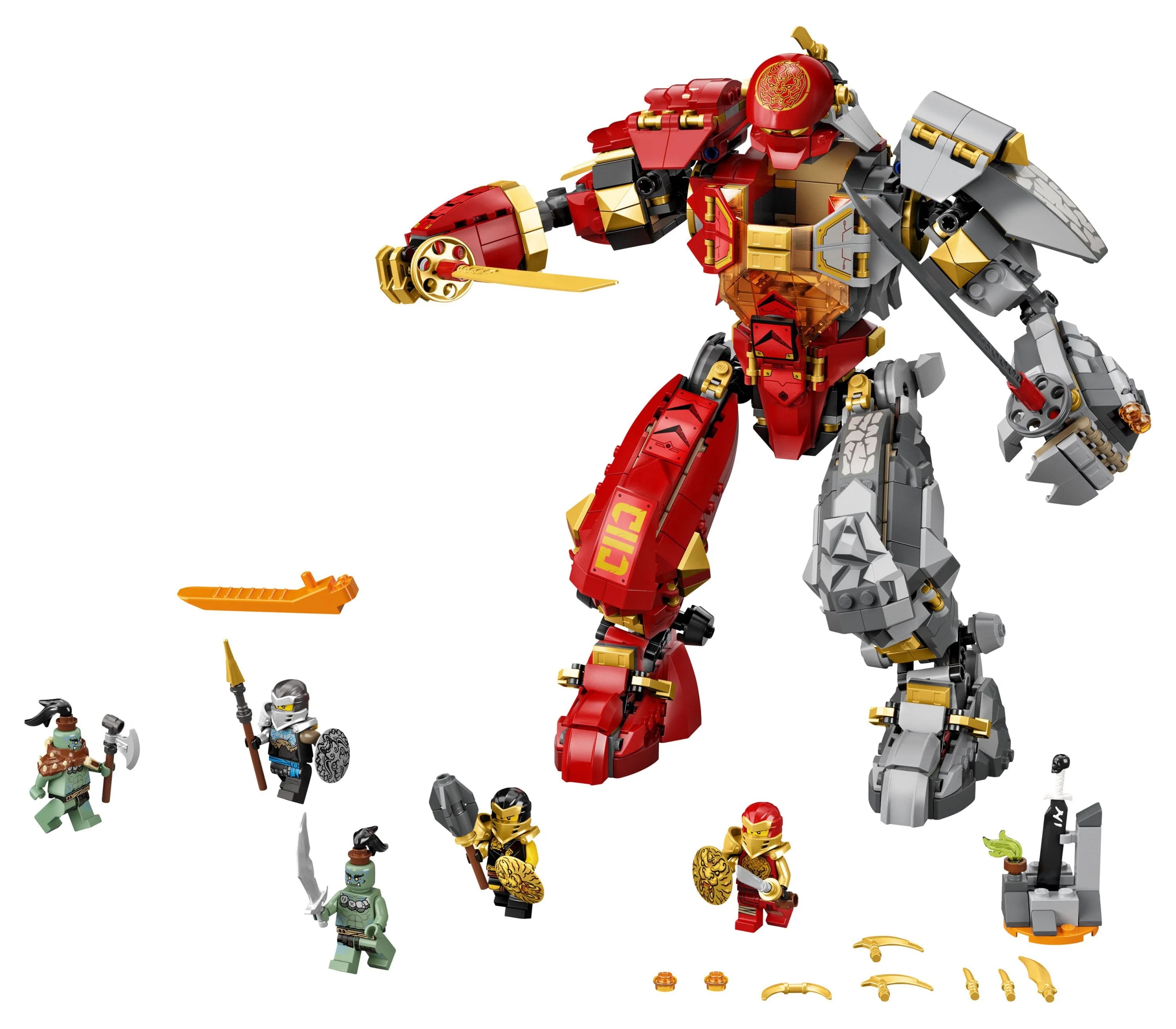 LEGO NINJAGO Fire Stone Mech 71720 Building Toy for Kids Age 9+ C7833